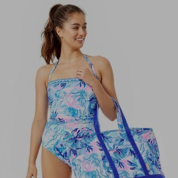 Lilly Pulitzer Other - 🎉HP🎉 NWT Lilly Pulitzer Justina One Piece Swimsuit Saltwater Blue - Sz 0